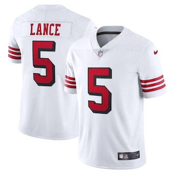 mens nike trey lance white san francisco 49ers alternate 2 v